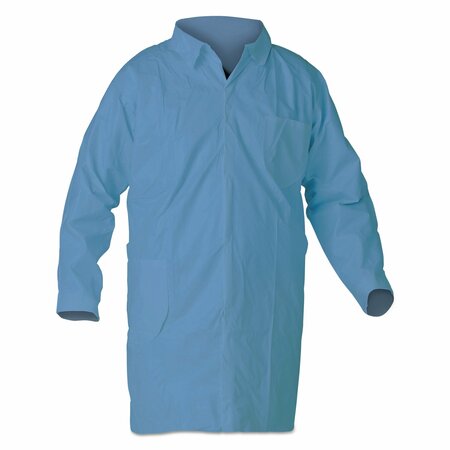 KLEENGUARD A65 Flame Resistant Lab Coats, Medium, Blue, 25PK 12810